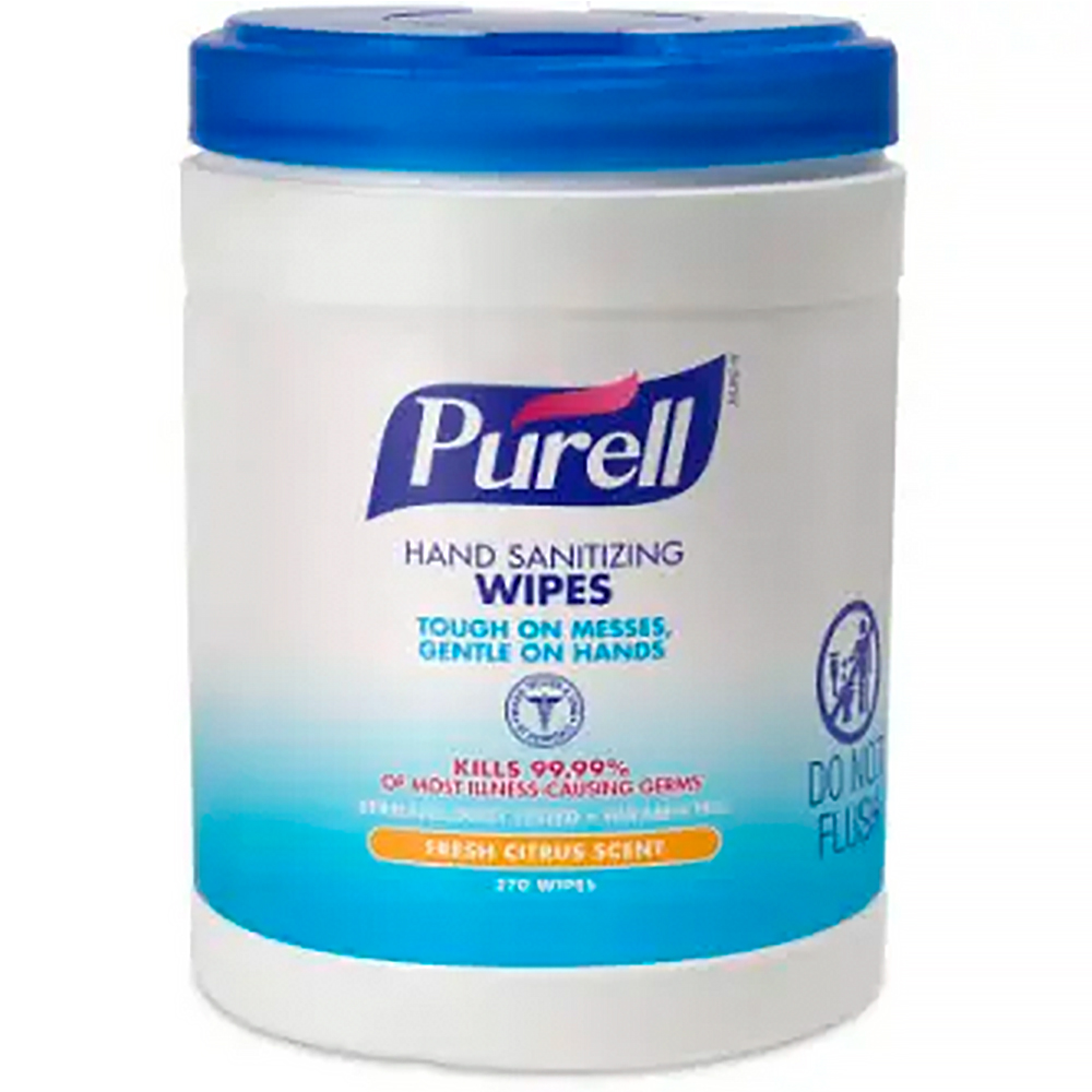 GOJO Purell Hand Sanitizer Wipes 270 Count from Columbia Safety